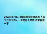 2022年8月31日最新相关报道消息 人养玉三年玉养人一生是什么意思 进来科普一下