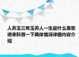 人养玉三年玉养人一生是什么意思 进来科普一下具体情况详细内容介绍