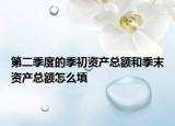 第二季度的季初资产总额和季末资产总额怎么填