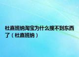 杜嘉班纳淘宝为什么搜不到东西了（杜嘉班纳）