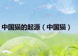中国猫的起源（中国猫）