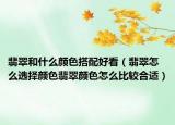 翡翠和什么颜色搭配好看（翡翠怎么选择颜色翡翠颜色怎么比较合适）