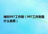 啥叫997工作制（997工作制是什么意思）