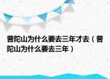 普陀山为什么要去三年才去（普陀山为什么要去三年）