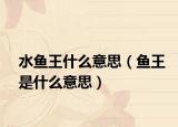 水鱼王什么意思（鱼王是什么意思）