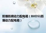 防爆防腐动力配电箱（BXD51防爆动力配电箱）