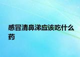感冒清鼻涕应该吃什么药