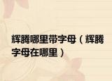 辉腾哪里带字母（辉腾字母在哪里）