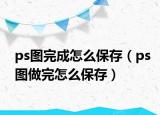 ps图完成怎么保存（ps图做完怎么保存）