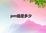pm值是多少