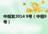 中组发2014 9号（中组9号）