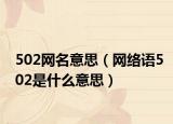 502网名意思（网络语502是什么意思）
