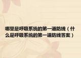 哪里是呼吸系统的第一道防线（什么是呼吸系统的第一道防线答案）