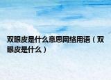 双眼皮是什么意思网络用语（双眼皮是什么）