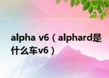 alpha v6（alphard是什么车v6）