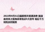 2022年8月31日最新相关报道消息 脑溢血到来之前身体常有这5大信号 现后千万别拖及时就医