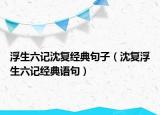 浮生六记沈复经典句子（沈复浮生六记经典语句）