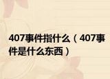 407事件指什么（407事件是什么东西）