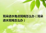 耳朵进水有点耳鸣怎么办（耳朵进水耳鸣怎么办）