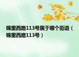 锦里西路113号属于哪个街道（锦里西路113号）