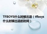 TFBOYS什么时候出道（tfboys什么时候出道的时间）