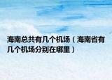 海南总共有几个机场（海南省有几个机场分别在哪里）