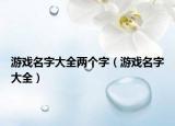游戏名字大全两个字（游戏名字大全）
