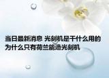 当日最新消息 光刻机是干什么用的 为什么只有荷兰能造光刻机