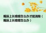 嘴唇上长痘痘怎么办才能消除（嘴唇上长痘痘怎么办）