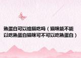 熟蛋白可以给猫吃吗（猫咪能不能以吃熟蛋白猫咪可不可以吃熟蛋白）