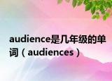 audience是几年级的单词（audiences）