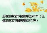 王俊凯综艺节目有哪些2021（王俊凯综艺节目有哪些2020）