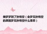 做梦梦到了孙悟空（会梦见孙悟空的原因梦见孙悟空什么意思）