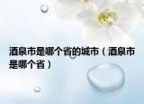 酒泉市是哪个省的城市（酒泉市是哪个省）