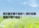 西宁属于哪个省份?（西宁在哪里属于哪个省份）