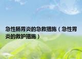 急性肠胃炎的急救措施（急性胃炎的救护措施）