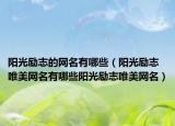 阳光励志的网名有哪些（阳光励志唯美网名有哪些阳光励志唯美网名）