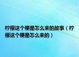 柠檬这个梗是怎么来的故事（柠檬这个梗是怎么来的）