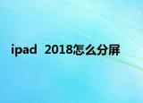 ipad  2018怎么分屏