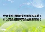 什么安全是国家安全的坚实基础（什么安全是国家安全的重要基础）