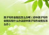 孩子写作业拖拉怎么办呢（初中孩子写作业拖拉有什么办法初中孩子写作业拖拉怎么办）