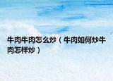 牛肉牛肉怎么炒（牛肉如何炒牛肉怎样炒）
