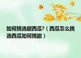如何挑选甜西瓜?（西瓜怎么挑选西瓜如何挑甜）