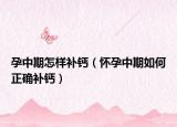 孕中期怎样补钙（怀孕中期如何正确补钙）