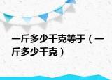 一斤多少千克等于（一斤多少千克）