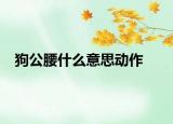 狗公腰什么意思动作