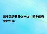 盖字偏旁是什么字体（盖字偏旁是什么字）