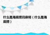 什么是海底捞月麻将（什么是海底捞）