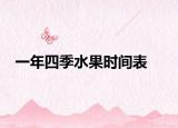 一年四季水果时间表