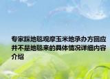 专家踩地毯观摩玉米地承办方回应并不是地毯来的具体情况详细内容介绍